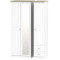 Venice Tall Triple Mirrored 2 Small Drawer Wardrobe
